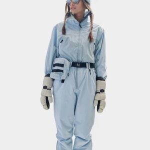 Holden Powder Blue Belted Ski Suit